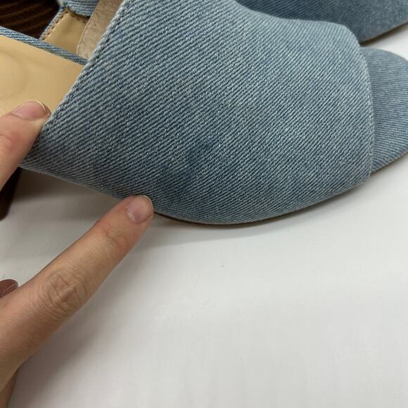 Nine West Women's Shoes Wylow Open Toe Size 9.5 Denim Blue - Picture 6 of 13